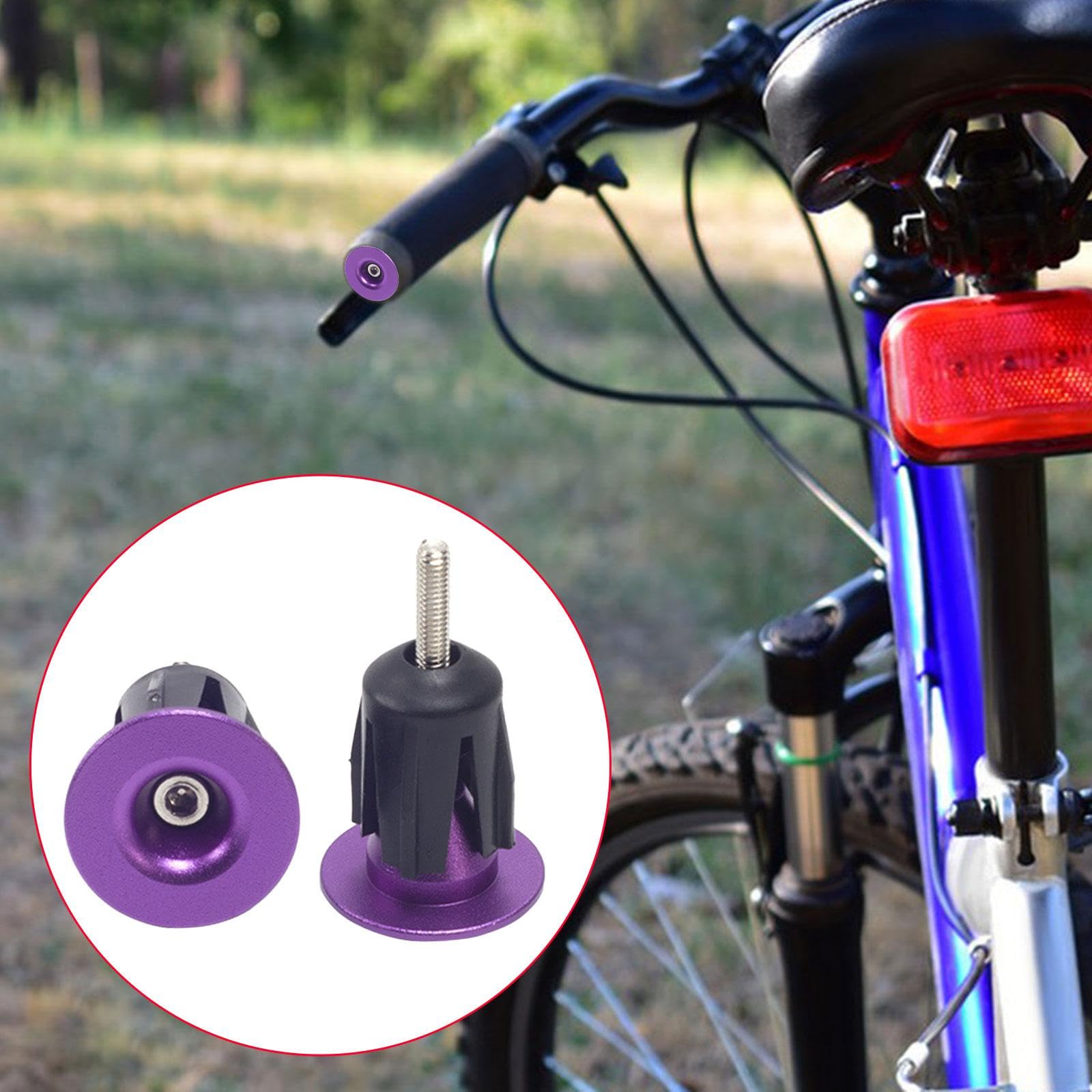 Embouts De Guidon Vélo Colcolo - Bouchons Alliage Pour VTT, Vélo Pliable - Diamètre 15.8-19.5 Mm - Violet - 3