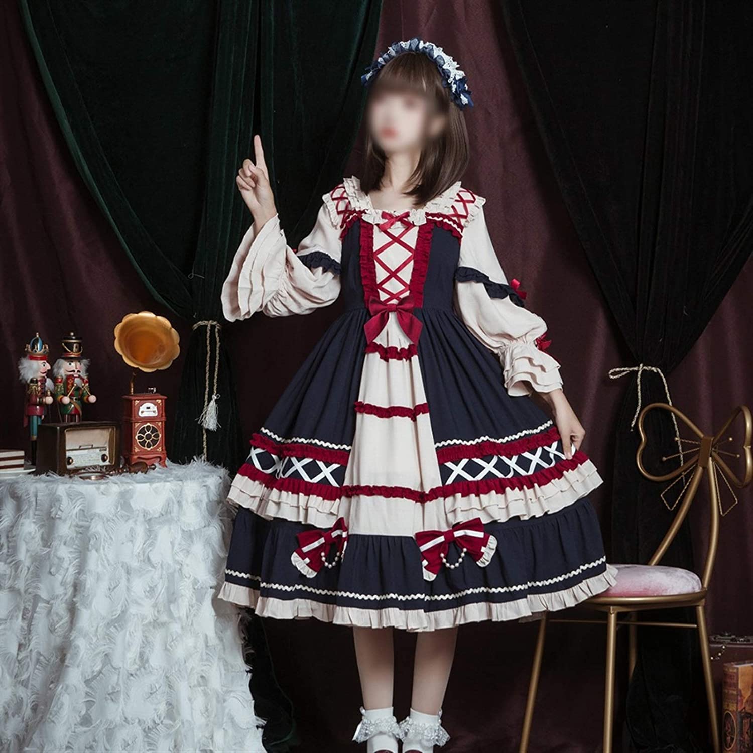 Księżniczka Śnieg Słodka Lolita Sukienka Kawaii Odzież Cosplay OP Sukienka Śliczne Dziewczyny Ubrania Wiktoriańskie Sukienki