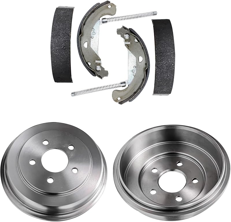 Kit de freios traseiros Detroit Axle para Chevrolet Malibu 2005 a 2007 – 2 tambores e 2 sapatas