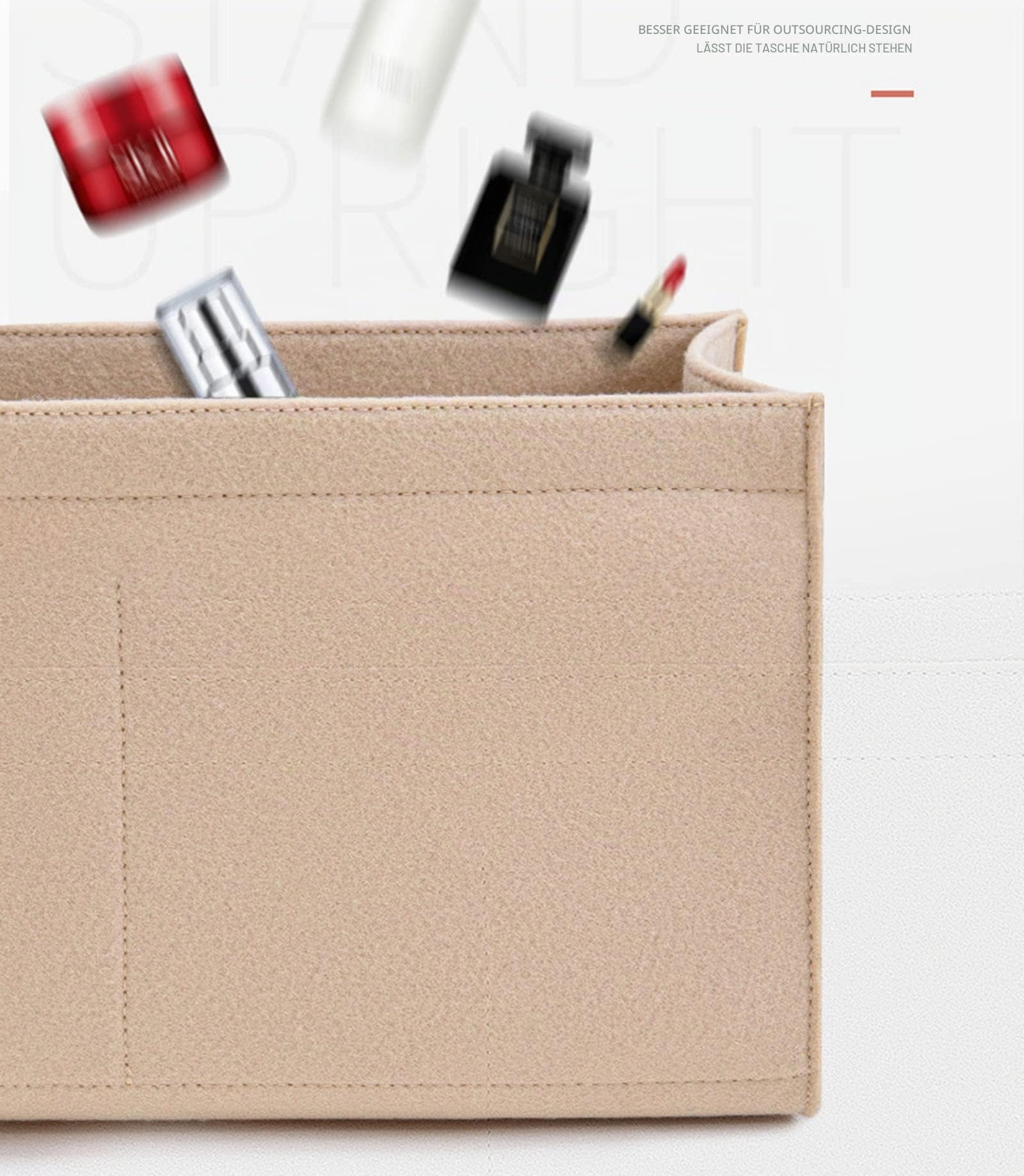Lckaey Taschenorganizer für Dior Buch Taschen-Organizer Groß 2008beige-XL