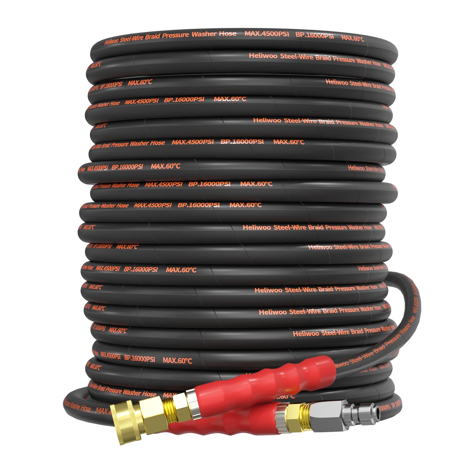 100FT Pressure Washer Hose 5/16" 4500PSI Steel Wire Braided