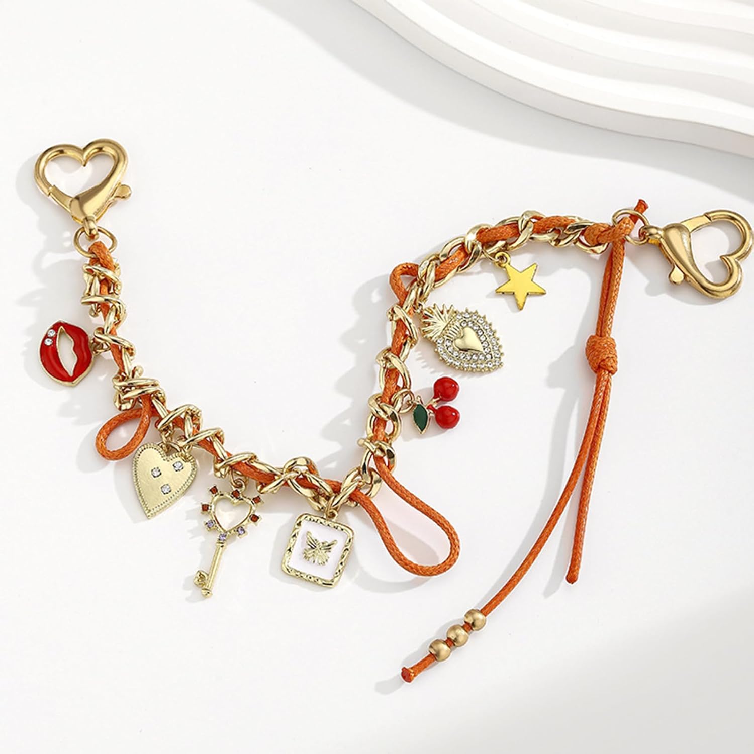 Hand Weaving Bag Charms for Handbags,Bag Charm Chain,Purse Keychain,Purse Charms, keychains for Women - Image 4