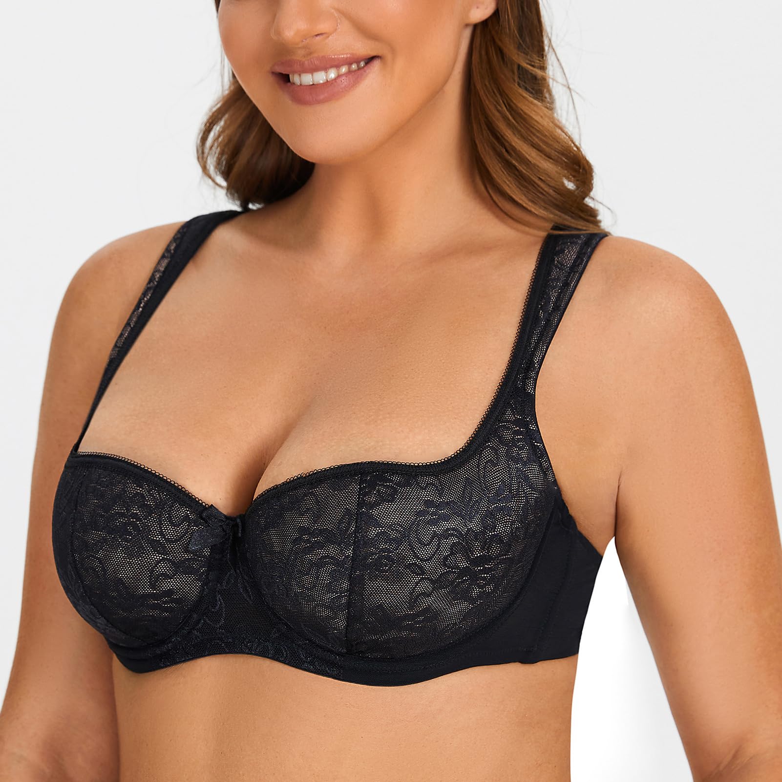 MELENECA Donna Balconette Reggiseno Pizzo Cinghie Imbottite con Ferretto