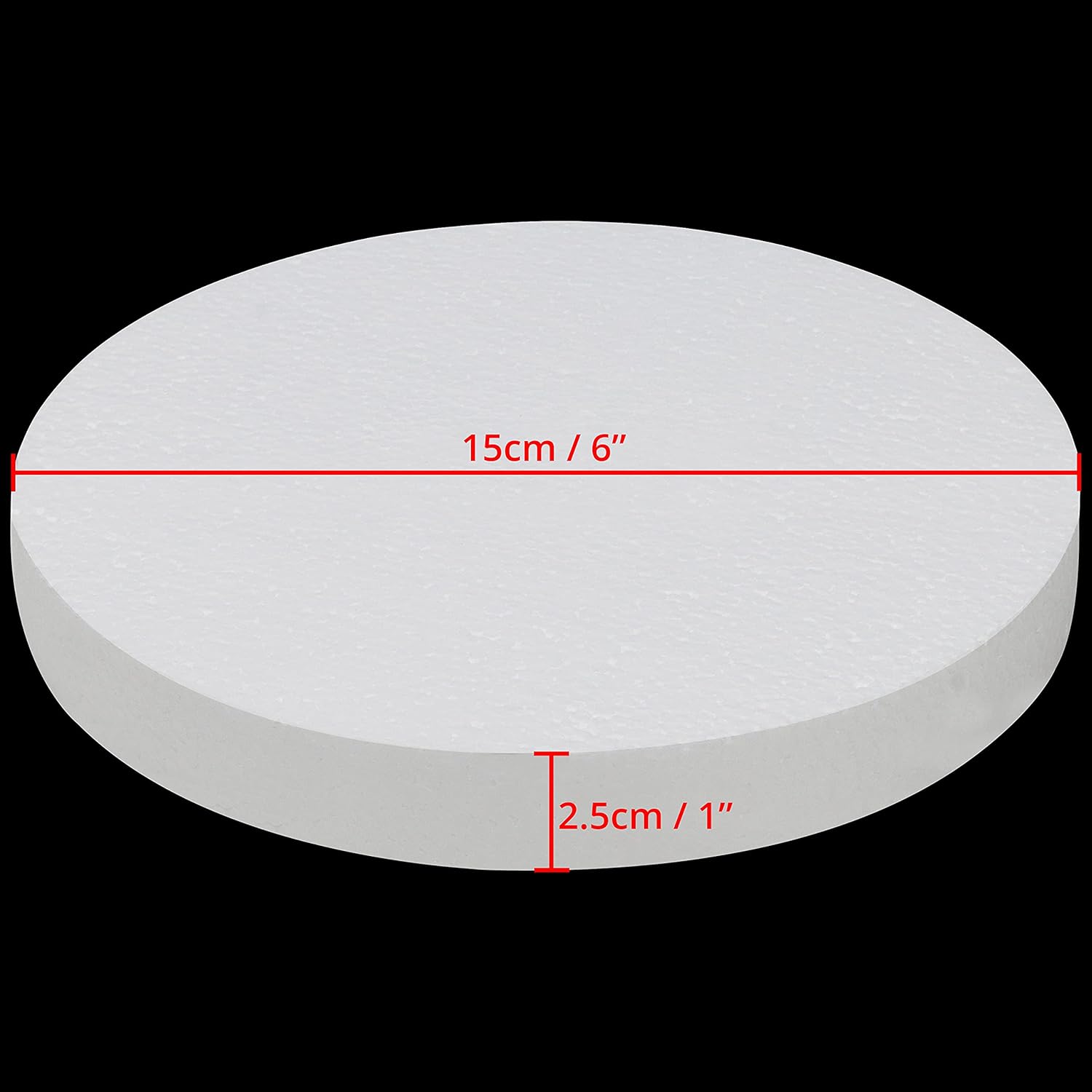 BELLE VOUS 12 Pack Craft Foam Circles, 15cm / 6 Inches Diameter, 2.5cm / 1 Inch Thick - Image 3