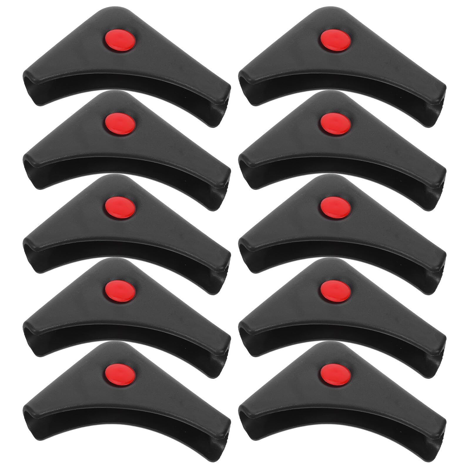 Capuchons de stabilité pour meubles triangulaires 25x50mm caoutchouc noir protège-pieds de chaise