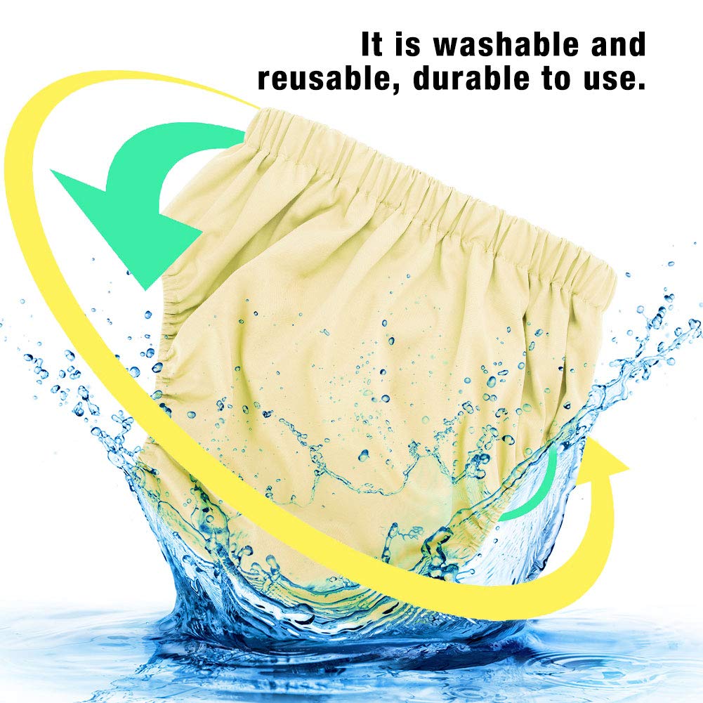 Couche Femme, Pannolini per Adulti con Pannolino Grande Regolabile Donna Blue305 Pannolino di Stoffa per Adulti Riutilizzabile Lavabile (giallo 102)