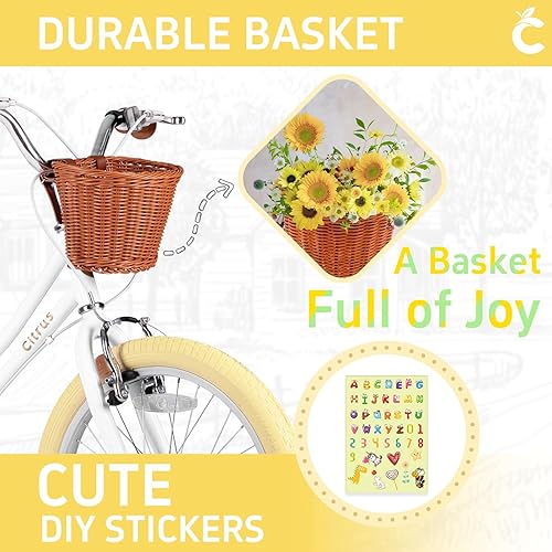 Miniatura 48 de Bicicleta para niños de 2 a 12 años de edad, niñas y niños de 12, 14, 16, 18 y 20 pulgadas, bicicletas retro con ruedas de entrenamiento, anillo de