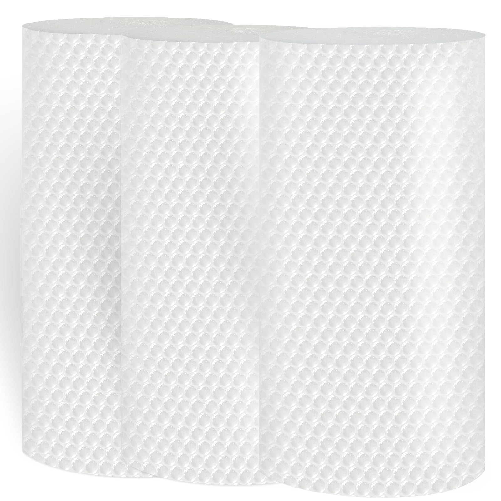 High-PQ Lightweight Bubble Cushioning Wrap Roll, Nylon Bubble Cushioning Rolls, Fragile Packing Supplies for Shipping, Mailing and Moving Packing Supplies(3 Roll 16"X394'')