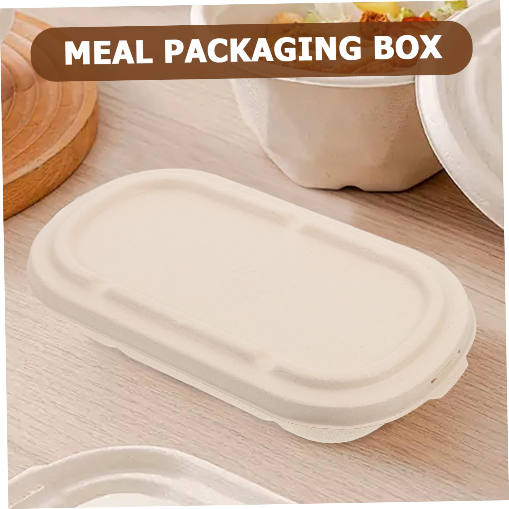 COLLBATH Scatole per Alimenti in Polpa di Cellulosa 850ml, Monouso, 25 Set, per Insalate e Pasti da Asporto, Mantiene Cibo Fresco e Sicuro