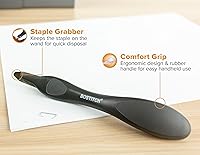 Vista 7 de Bostitch inPower - Engrapadora de escritorio con resorte, tecnología de grapado fácil, rojo y Bostitch Office profesional magnético removedor