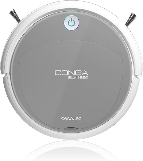 Cecotec Robot Aspirador Conga serie 890. 1000 Pa, 2 en 1 Barre y Aspira,  Programable, Bater'a 10,8V, dos Cepillos Laterales, Deposito 300ml,  Tecnolog'a OnlySIlence. : Amazon.es: Hogar y cocina