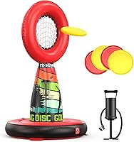 Vista 1 de QPAU Inflatable Throwing Game Challenge - Outdside Toss Target Set with 4 Throwing Plates & Pump, Outdoor Toys for Kids 6-15, Ideal Sport Gifts for
