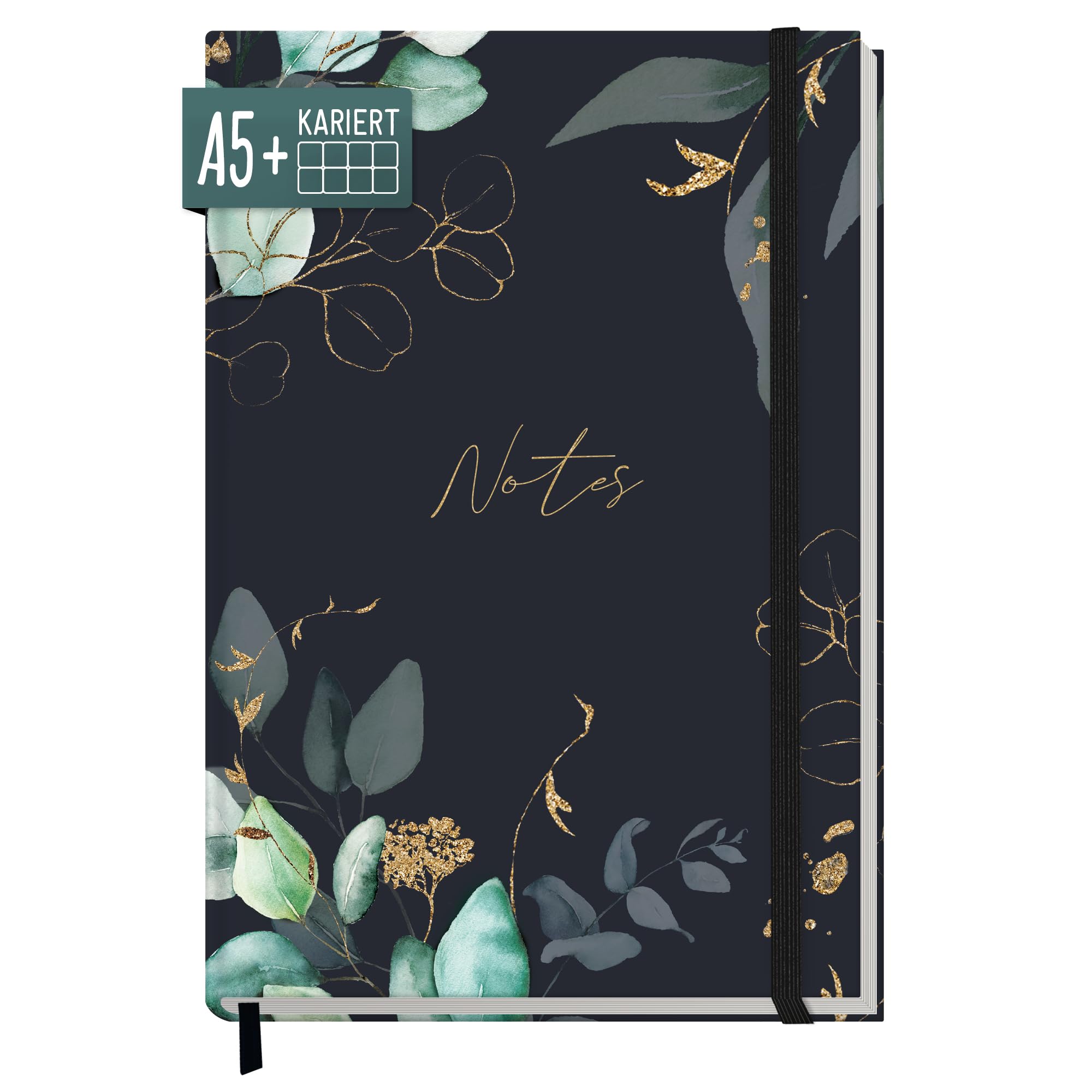 Carnet Ligné Trendstuff A5+ - 156 Pages, Élastique, Couverture Shiny Teal