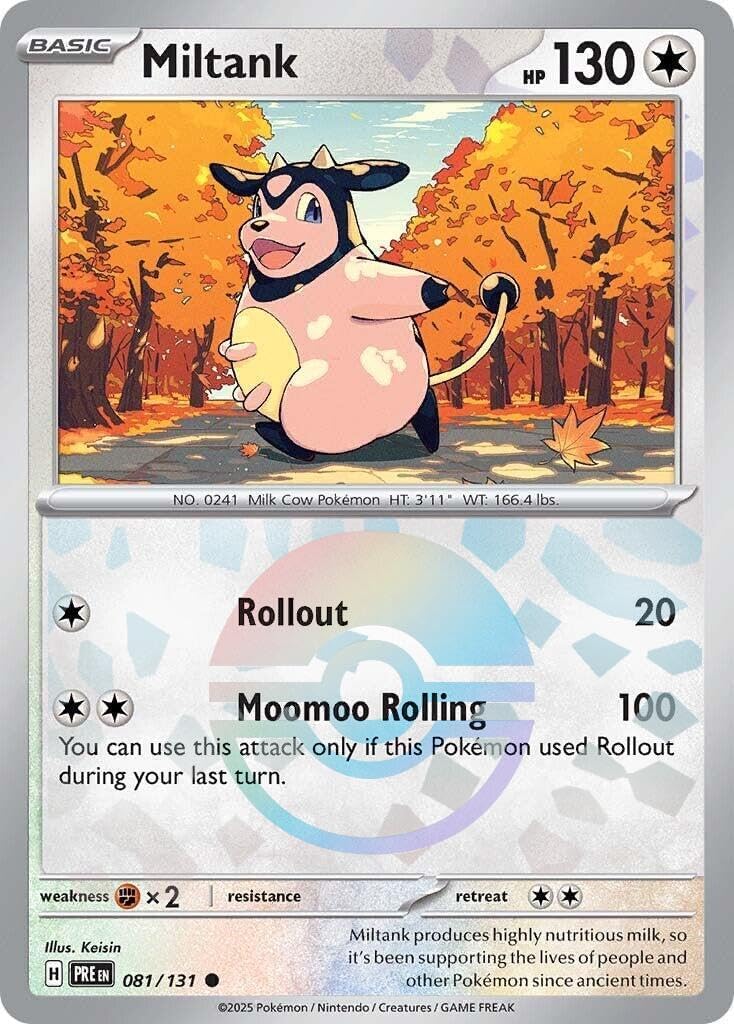 Pokemon - Miltank 081/131 – Prismatic Evolution – Poke Ball – Etched Foil