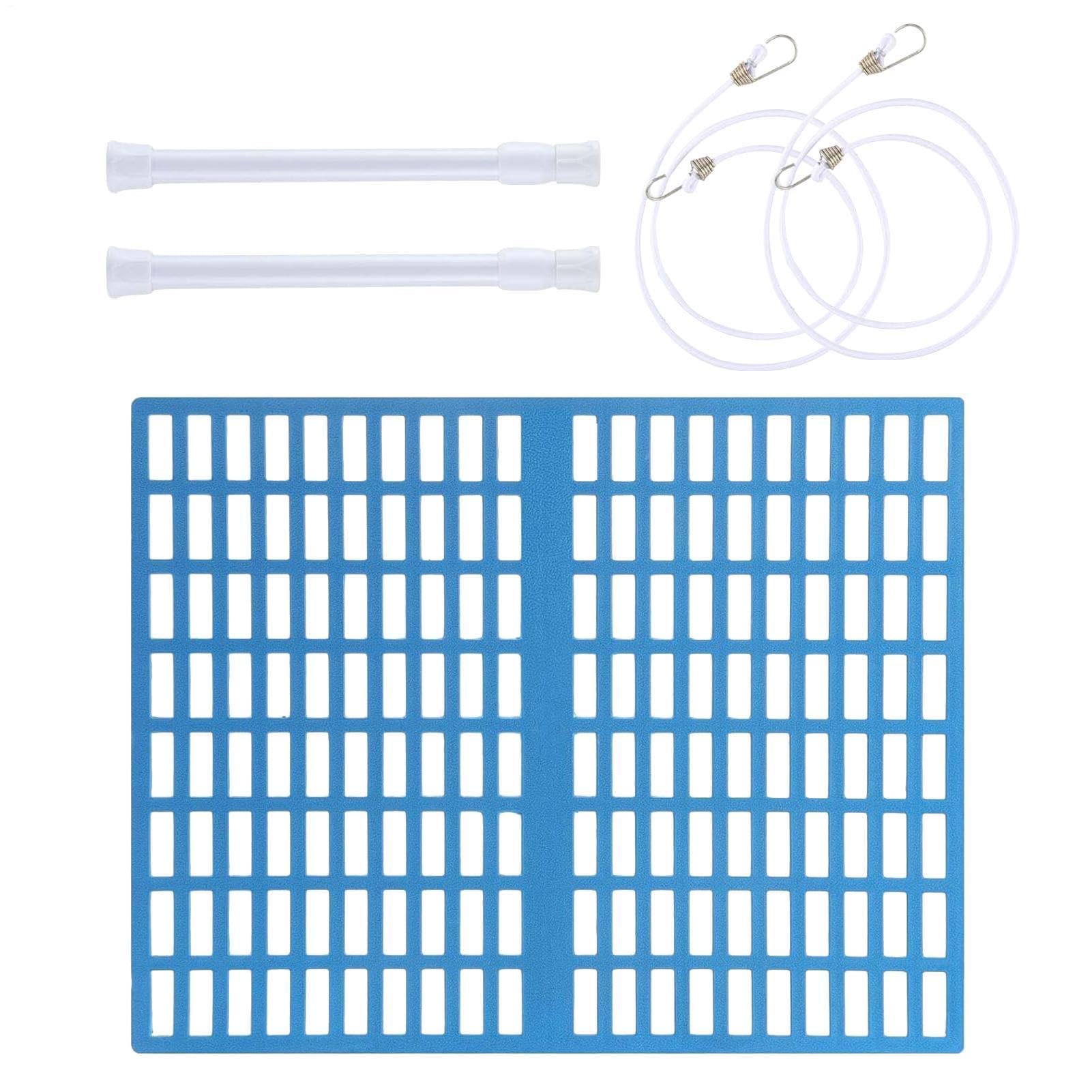 Kit per skimmer per piscina, facile da montare, blocca detriti per stagni esterni interrati, vasche da bagno e giochi d'acqua, rimuove foglie, rami e immondizia