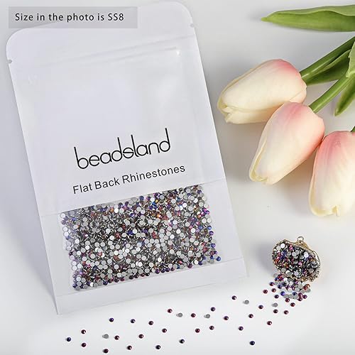 Vista 220 de Beadsland 1440 diamantes de imitación de cristal con parte trasera plana, gemas redondas, sombra dorada, SS20, 0.181-0.189 in