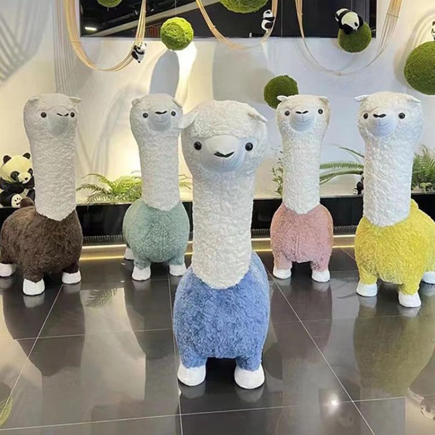 Alpaca Stool, Cute Animal Animal Seat, Portable Shoe Changing Stool Leisure Chair Footstool for Living Room Kid(35x65x110cm(14x26x43inch), A)