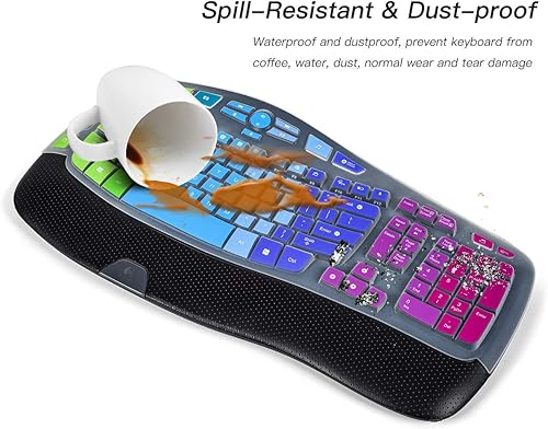 Miniatura 6 de Logitech K350 MK550 MK570 - Funda de teclado inalámbrico con ondas, color arcoíris