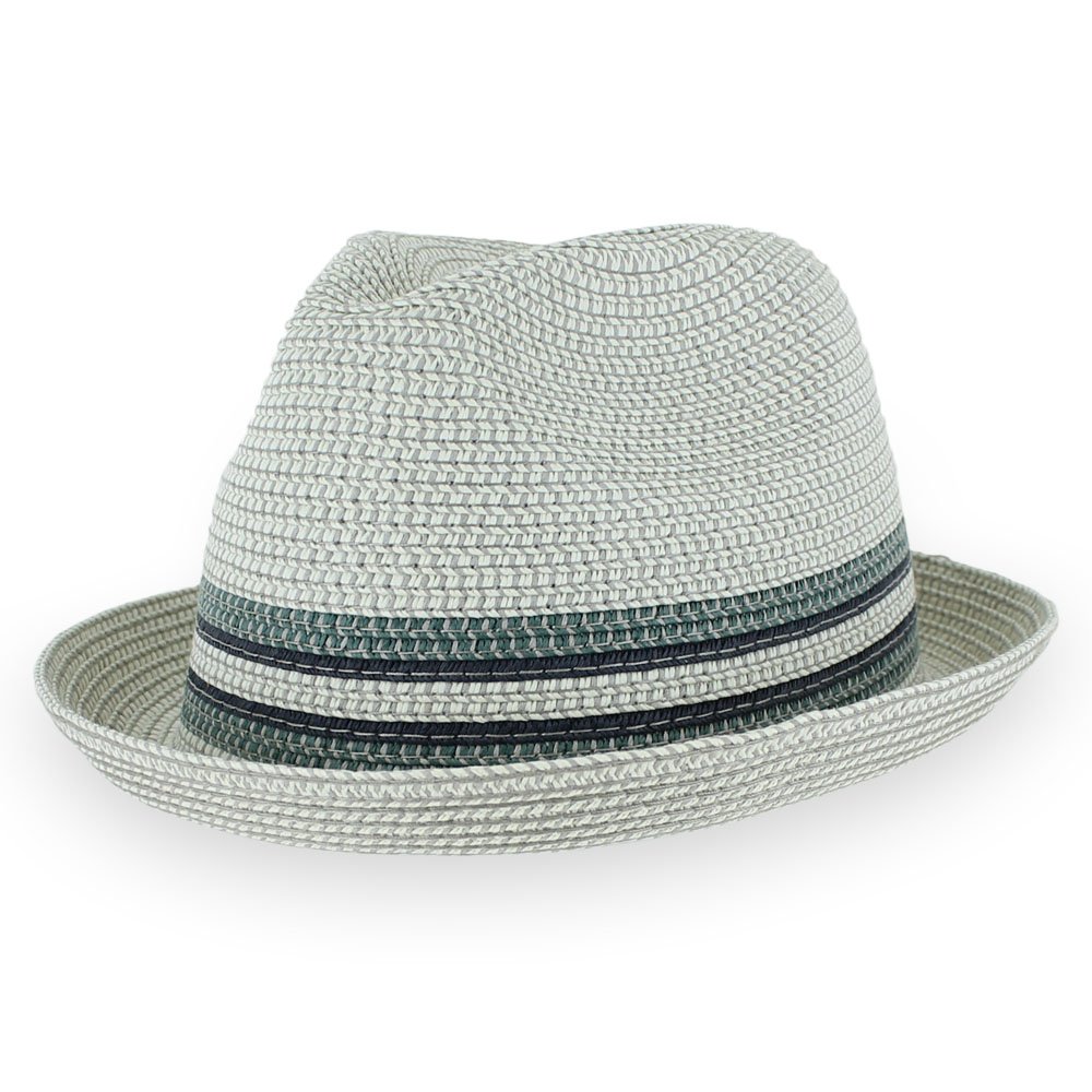 Belfry Men/Women Summer Straw Pork Pie Trilby Fedora Hat in Blue, Tan, Black