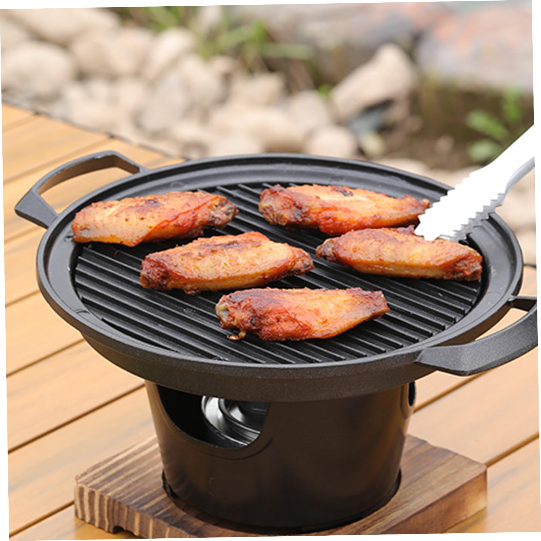 Griglia a Carbone Barbecue Coreano griglia a Carbone da Tavolo Antiaderente Senza Fumo griglia Portatile Facile da Montare per casa Picnic raduni in Campeggio