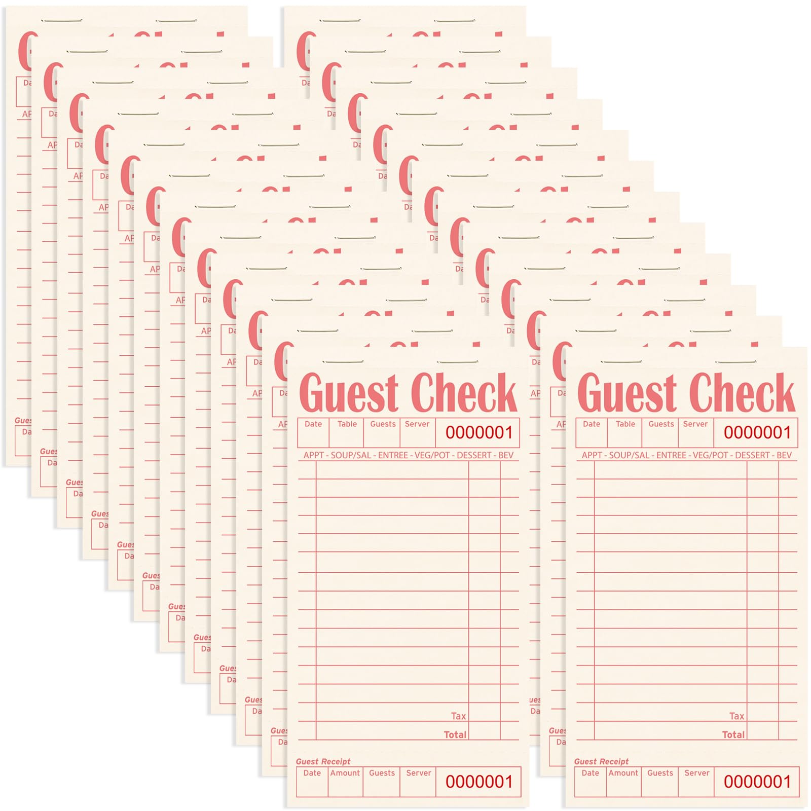 Bloc-notes pour serveur en papier rose : simplifiez le rush du service en restaurant