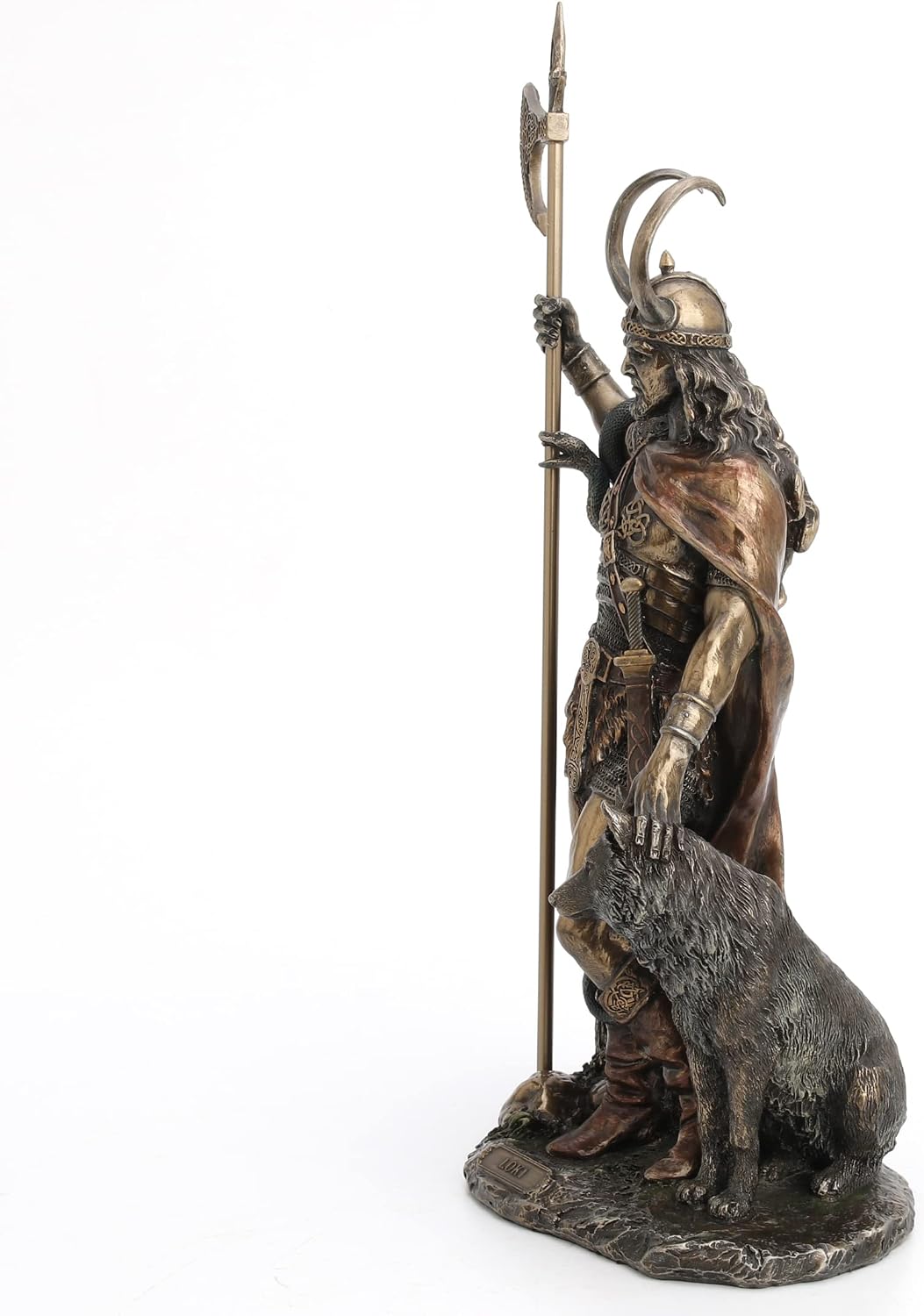 Bronze Norse God Loki God of Mischief Sculpture, Figurines Home Decor, 13.75 Inches