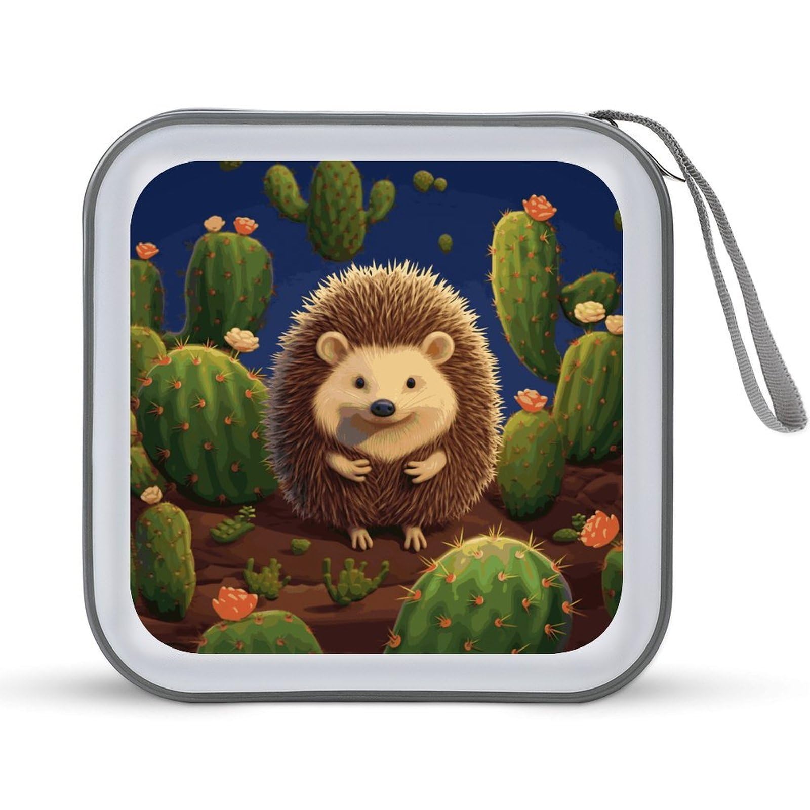 Étui pour CD Cactus hérisson porte-disques One Size plastique rigide - 8
