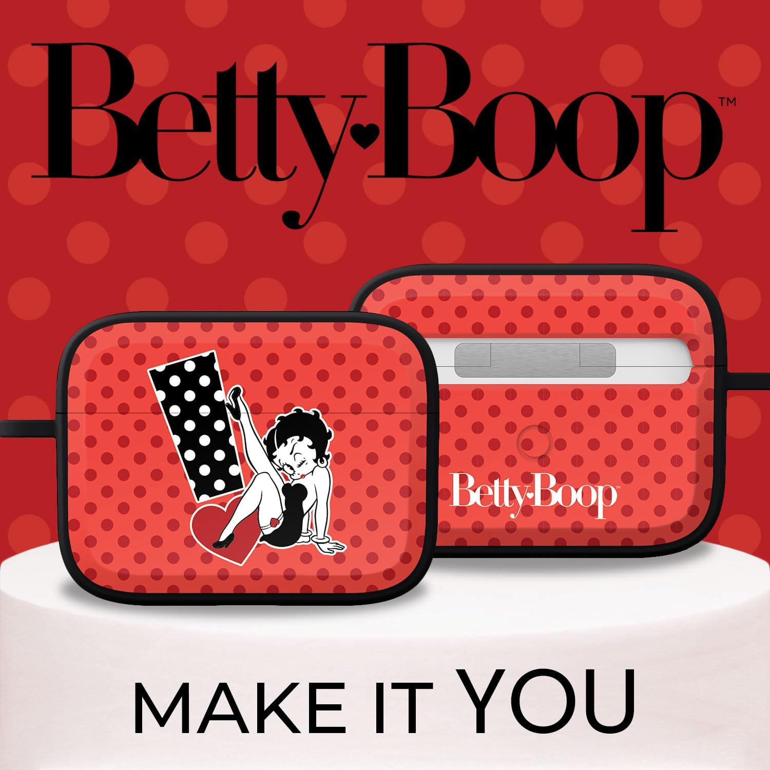 Affinity Bands Betty Boop Classic HDX Case Cover Compatible with Apple AirPods Pro 1 & 2 (Bold & Boop)