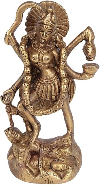 OSNICA Brass Statue Idol Supreme Goddess Maa Kali Mahakali for Home Temple Mandir