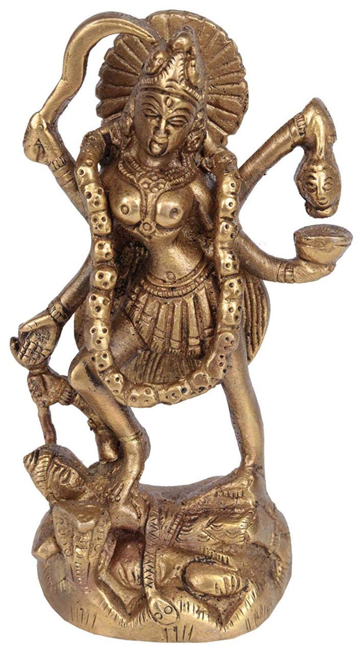 OSNICA Brass Statue Idol Supreme Goddess Maa Kali Mahakali for Home Temple Mandir