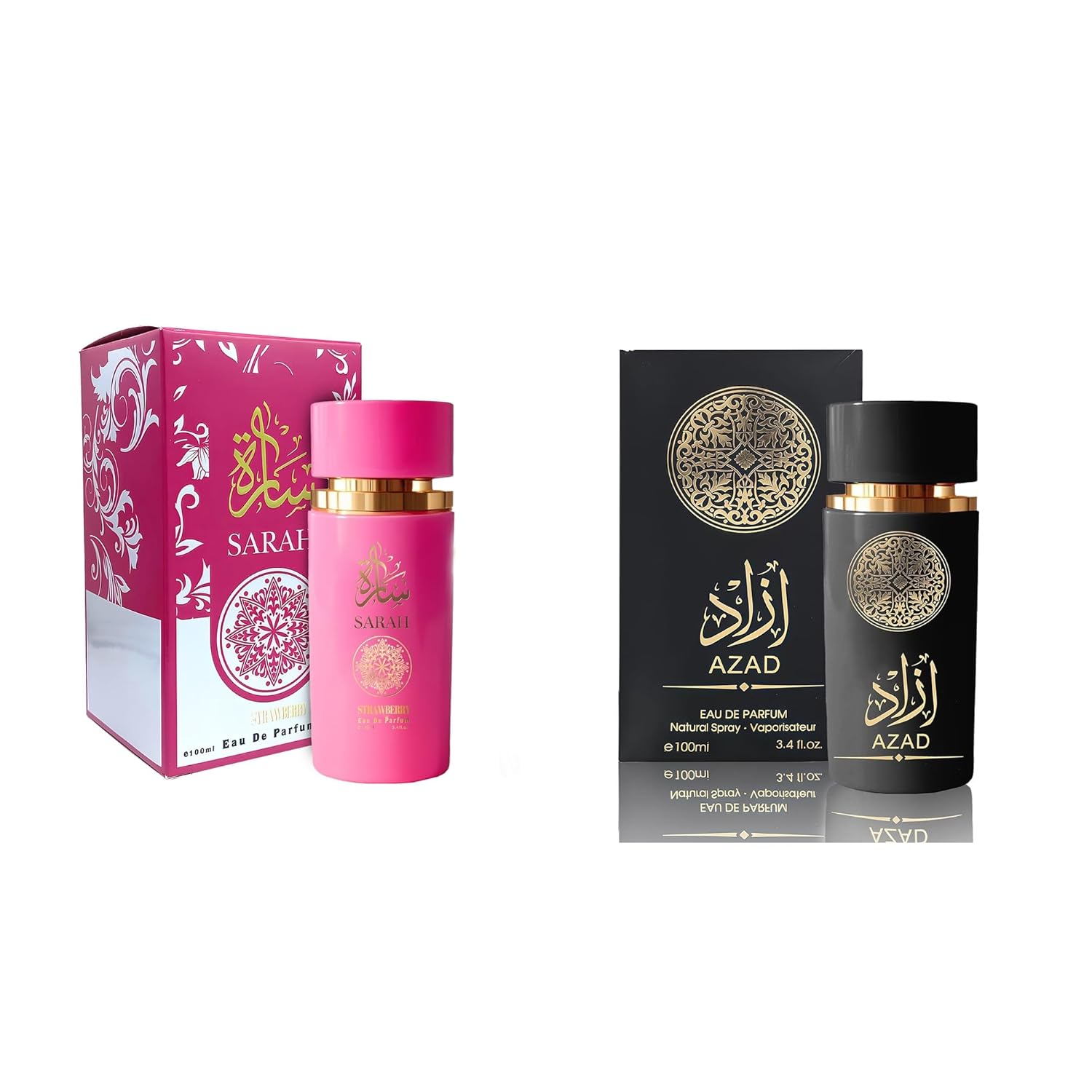 A CENTER Perfume Couple Set The Secret Club Intense & The Secret Club Women Cologne,Long Lasting Sweet Scent for Women/Men Fragrance 2x100ML