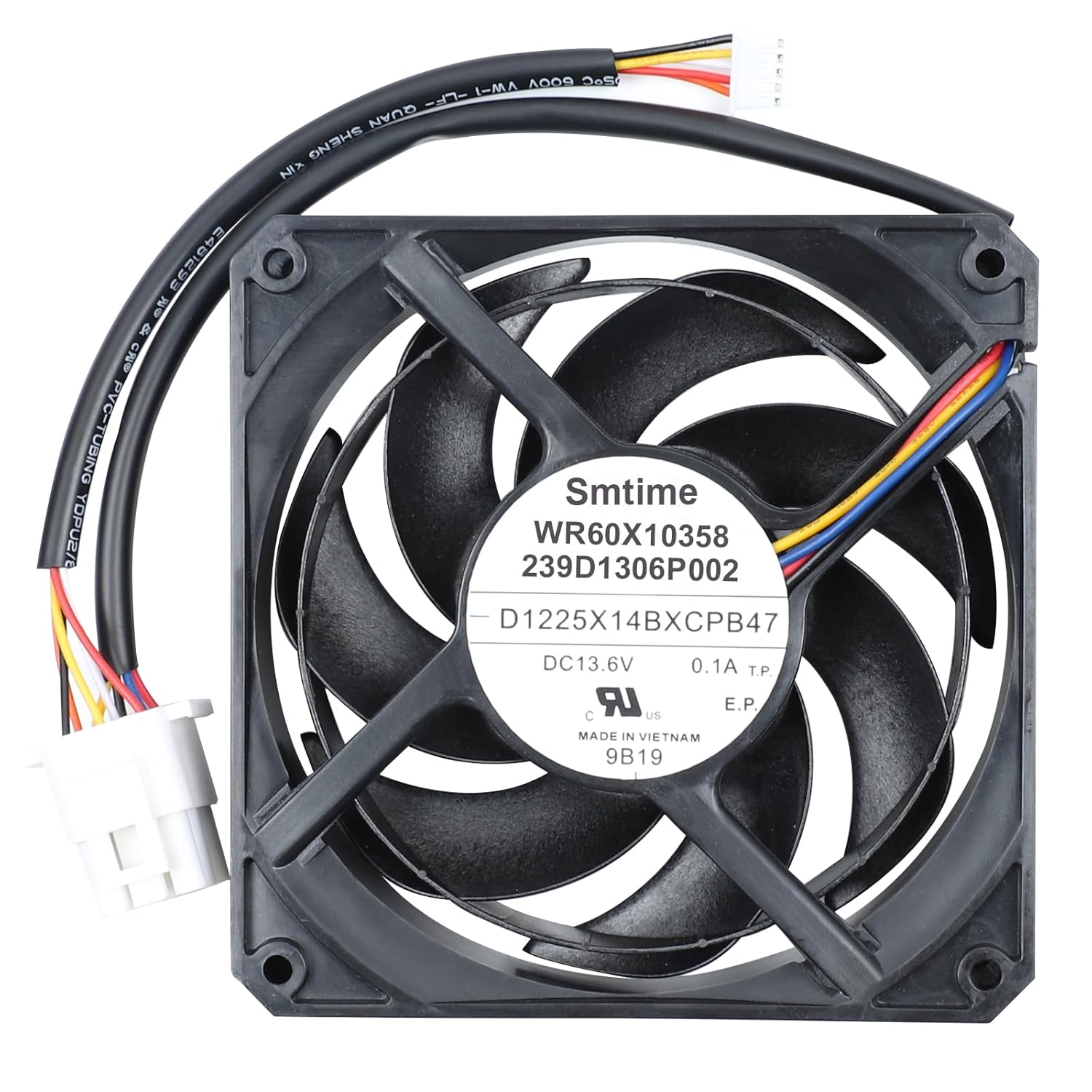 WR60X10358 239D1306P002 D1225X14BXCPB47 Refrigerator Condenser Fan Motor Compatible with GE CFE28TSHBSS CFE28TSHCSS CFE29TSDASS CFE29TSDBSS CFE29TSDCSS WR60X10339 EAP8690738 PS8690738 120×120×25mm