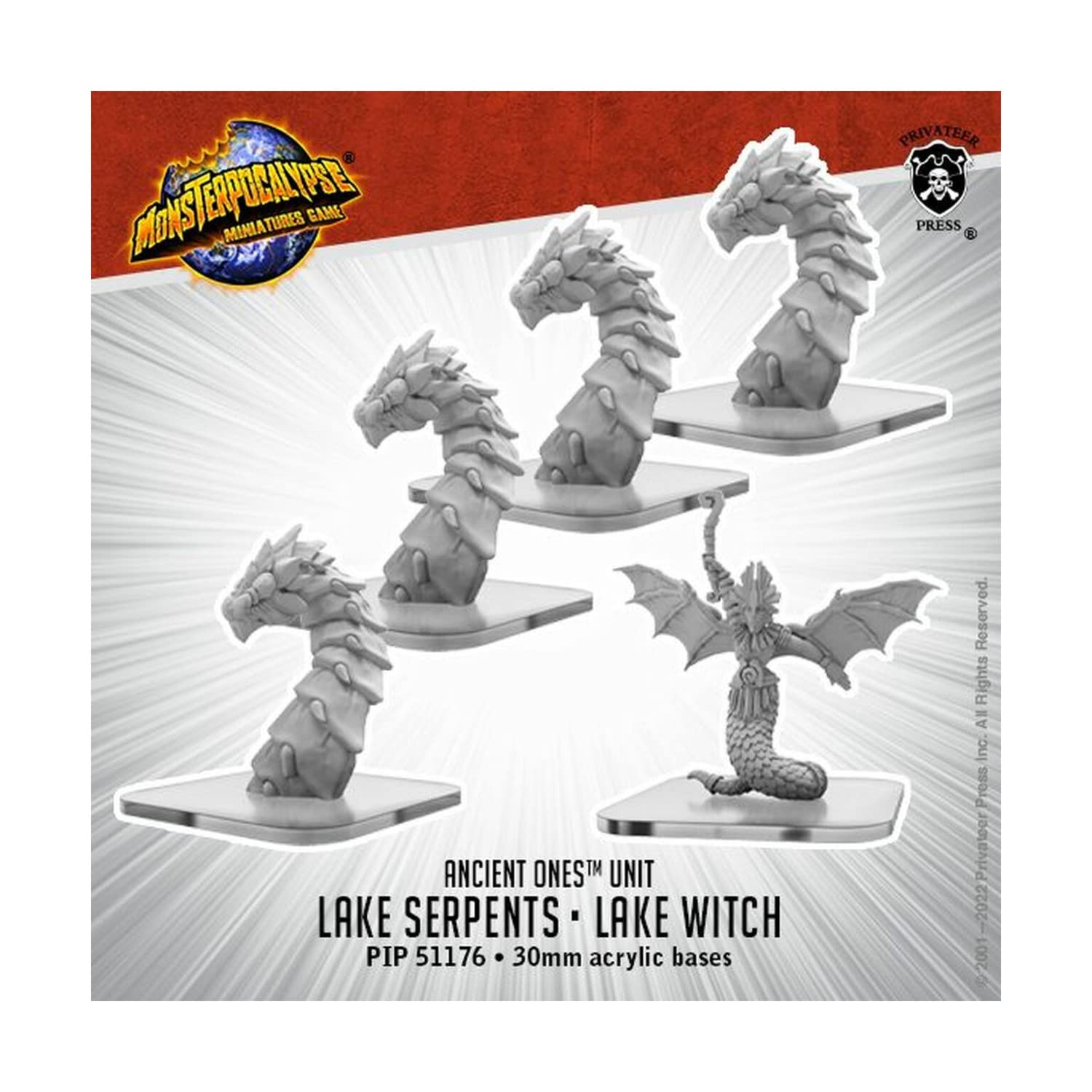 Monsterpocalypse Serpents du lac collection figurines haut de gamme