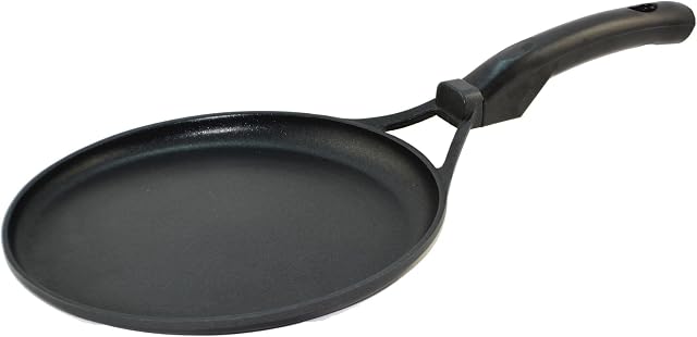 Zinel 4686 Die Cast Aluminium Non Stick Induction Base Crepe Pan - 28cm , Black