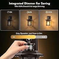 Vista 4 de VIANIS Luces de Movimiento para Exteriores, Paquete de 2 Accesorios de Iluminación Exterior del Atardecer al Amanecer, Farol de Porche Delantero