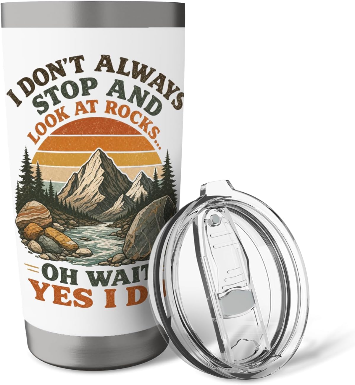 Look At Rocks Oh Wait Yes I Do Geologist Rockhound Men Women Stainless Steel Insulated Tumbler image 5