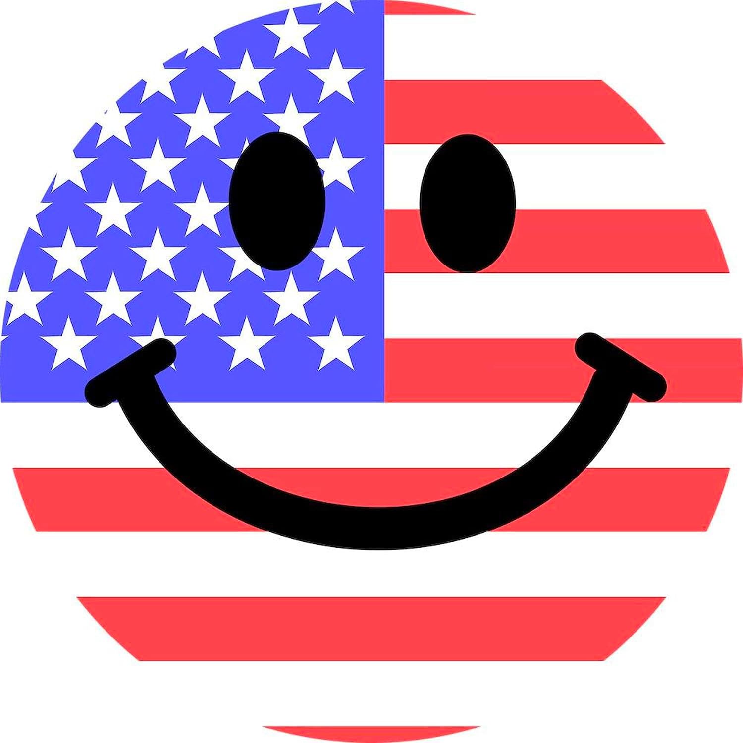 CafePress American Flag Smiley Face Pillow Case Standard Size Pillowcase, Lumbar Pillow Cover Microfiber