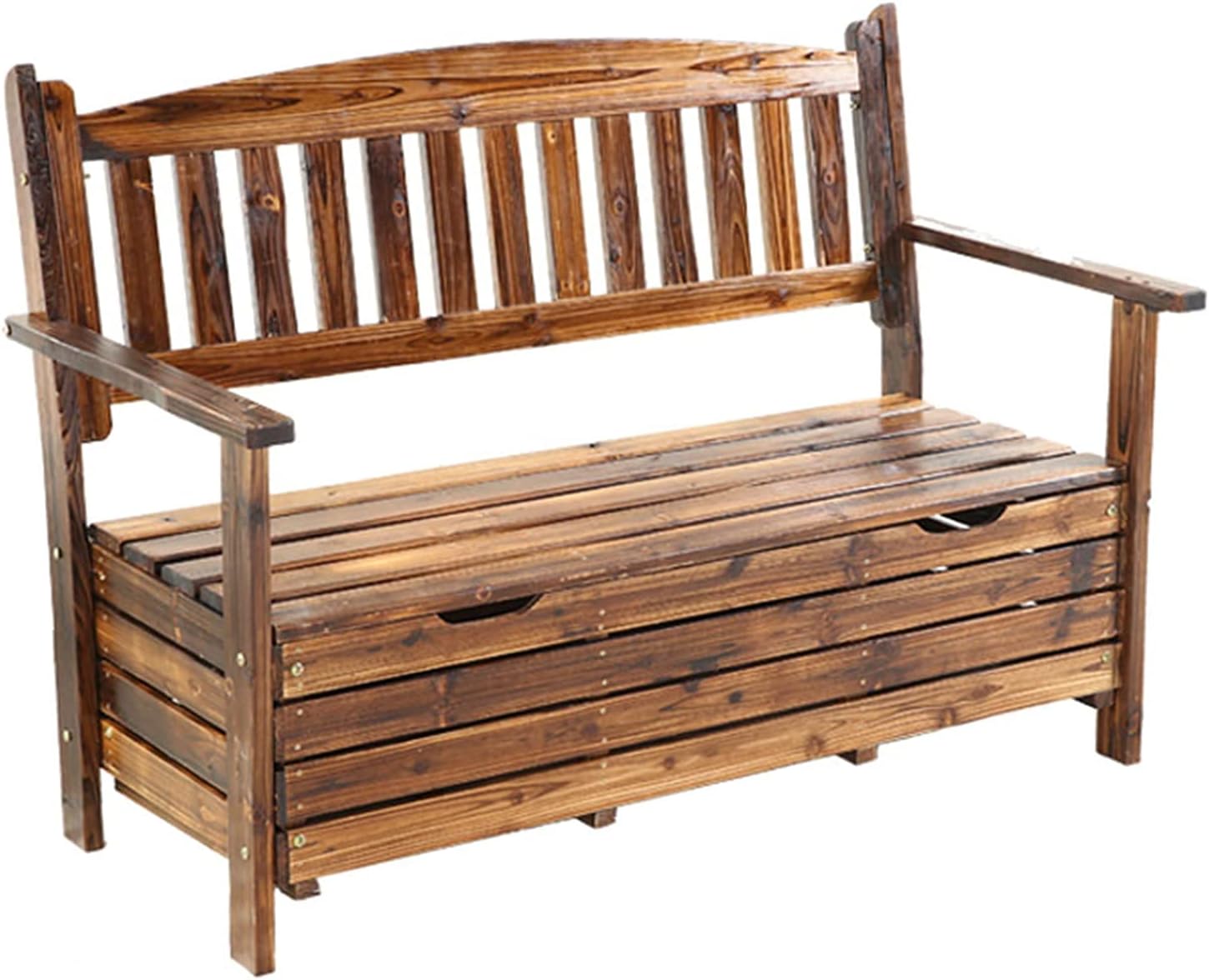 Outdoor Patio Benches with Storage Cabinets Wooden Storage Tables Large Deck Boxes Patio Furniture Garden Seats for Front Porch Decor