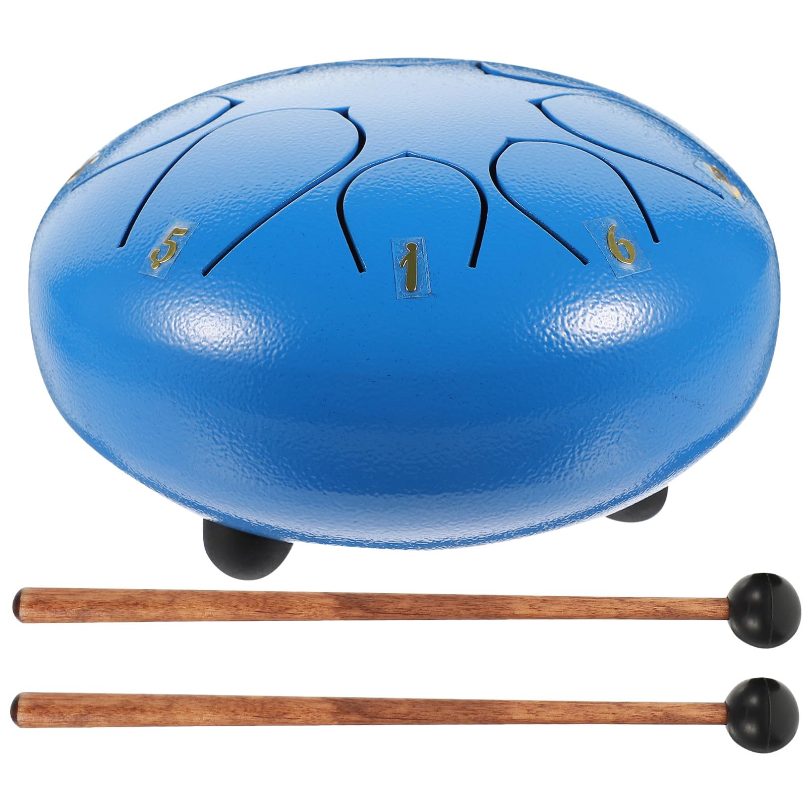 Zungentrommel Satz für Anfänger 1 Satz Blau, Stoff und Titan | Kinderinstrument, Geeignet für Musikunterricht und Yoga Meditation, als Handtrommel Nutzbar