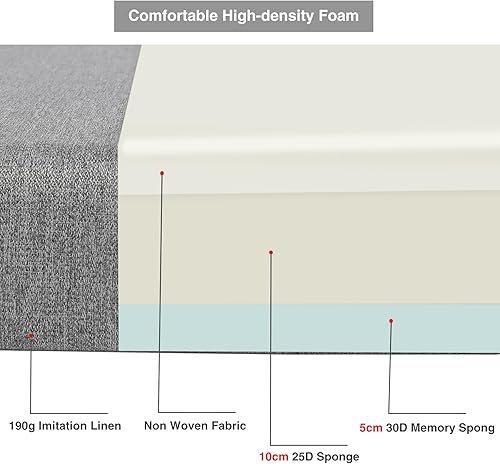 Miniatura 5 de Colchón plegable de espuma viscoelástica, cubrecolchón de triple pliegue de 6 pulgadas con funda transpirable y lavable, cama de invitados portátil