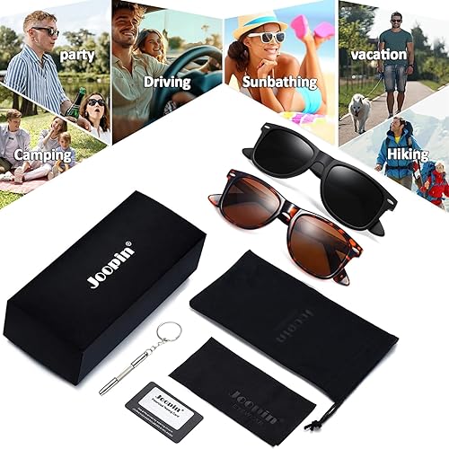 Miniatura 6 de Joopin Gafas de sol cuadradas polarizadas con protección UV para hombre y mujer