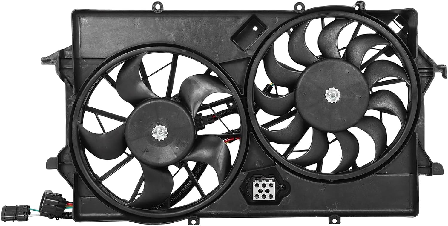cciyu 620-135 Cooling Fan Fit for 2005-2007 for Ford Focus 2.0L 2005-2007 for Ford Focus 2.3L, Radiator Fan