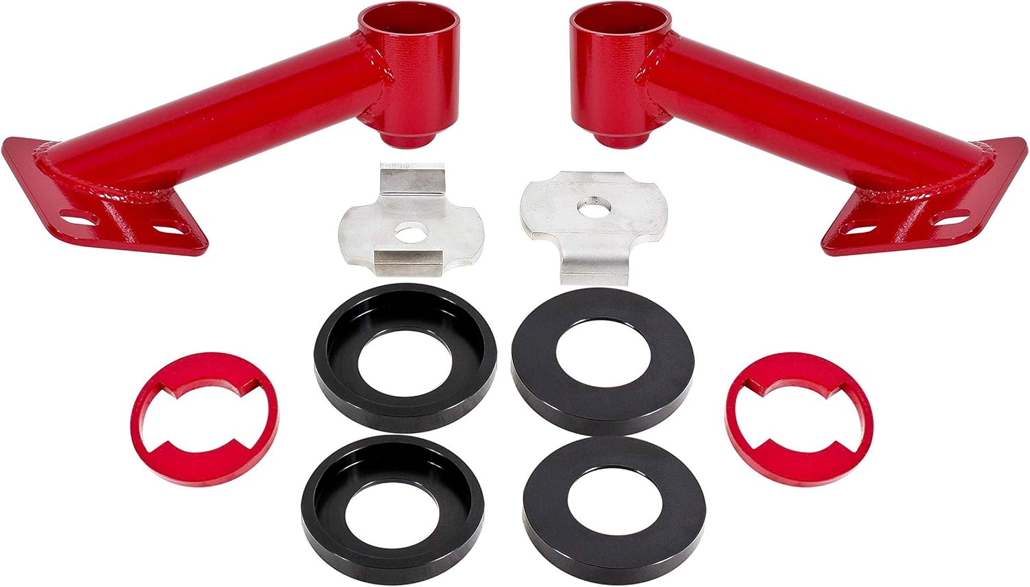 BMR Suspension CB005R - Cradle Bushing Lockout Kit, Level 2-2015-2017 Mustang (Red)