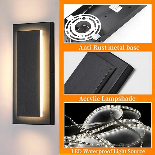 Miniatura 5 de ZSMAIKU Lámparas LED de pared para interiores y exteriores, apliques de iluminación de pared, apliques de pared modernos para dormitorio, sala de