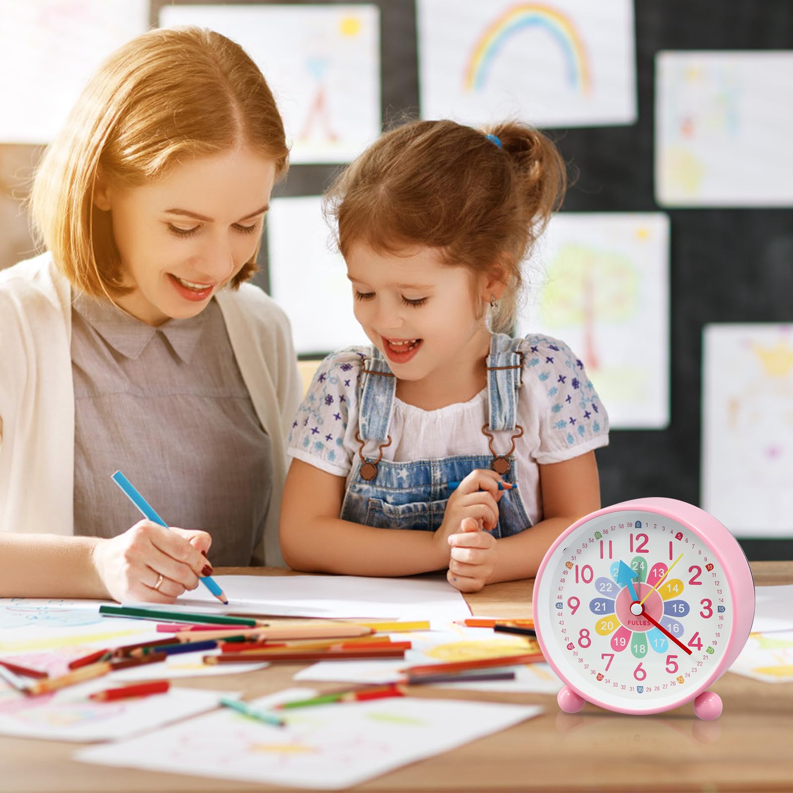 Reloj Despertador Analógico Para Niños Aprendizaje Silencios | Meses Reloj Despertador Analógico Para Niños Aprendizaje Silencios | Meses