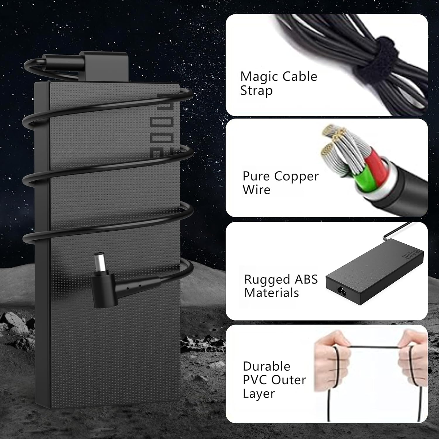 200W 180W Charger Compatible with ASUS ROG Zephyrus G15 G14 GA502 GA401 TUF F15 F17 A17 A15 FX506 FX505 FX706 FA706 FA506 ROG Strix G GL504GM G713IH G531 G731 GL531 Laptop,Also Fit 150W 120W