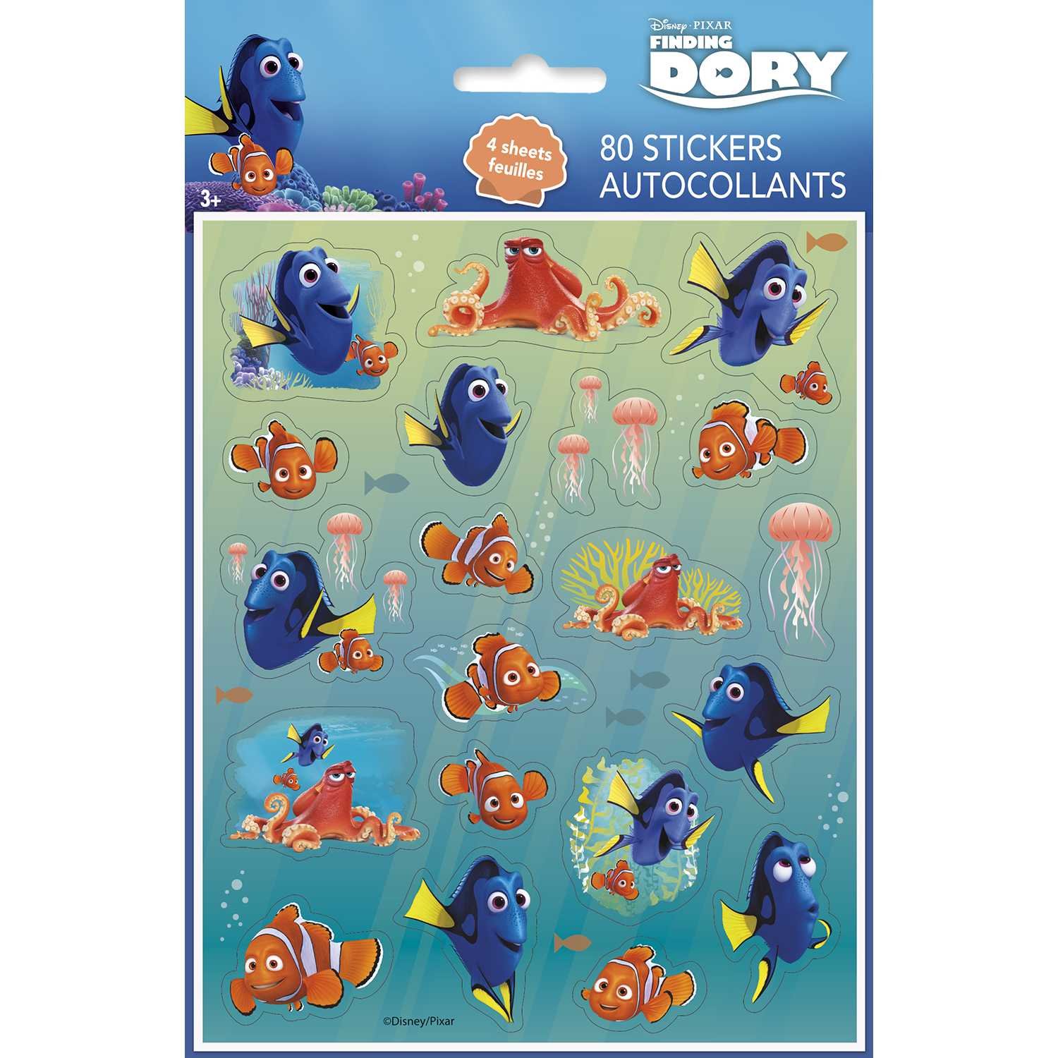 Unique Finding Dory Sticker Sheets 4-Pieces