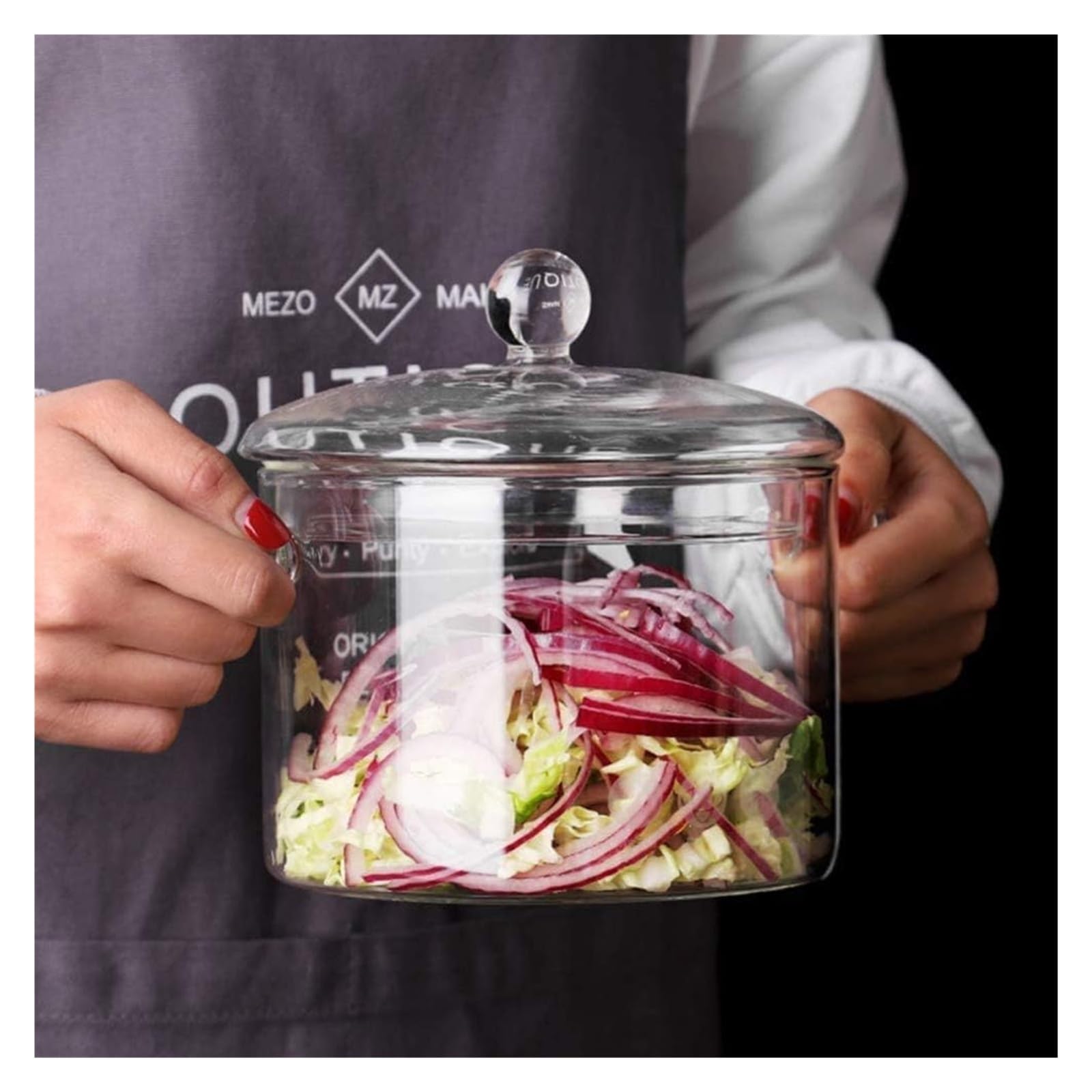 Pentola In Vetro Con Coperchio Angoily - Taglia M | Casseruola Trasparente Per Pasta, Zuppa, Latte E Pappe, Adatta A Tutti I Piani Cottura - 2