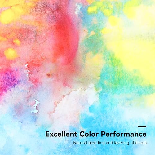 Miniatura 6 de Lightwish Diario de acuarela, papel de acuarela de prensa caliente 100% algodón, 140 libras10.58 ozm, sin ácidos, 24 hojas de 5.12 x 7.48 pulgadas