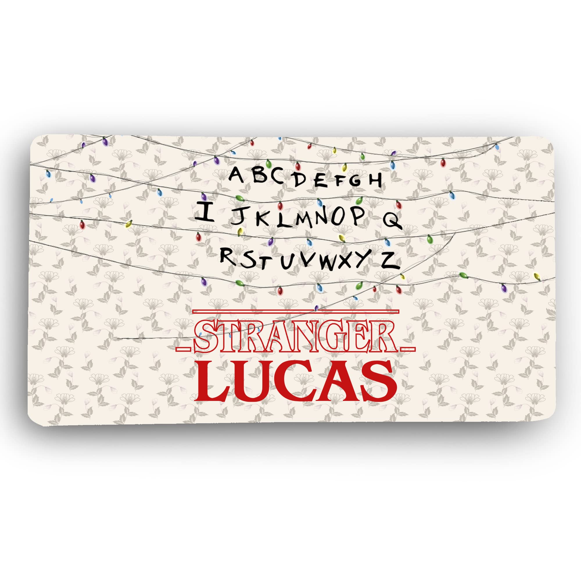 LolaPix Gaming Mouse Mat Personalised Desk Table Protector XXL 600 x 350 x 2 mm Non-Slip Rubber Base Mouse Pad Gaming Stranger Lights